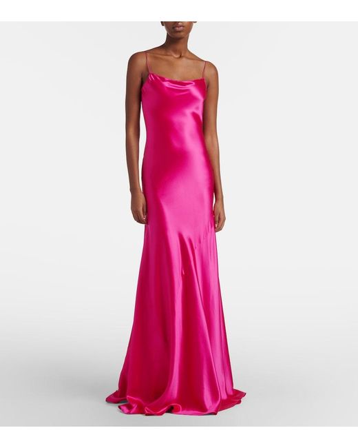 Alaïa Pink Silk Dress With Straps