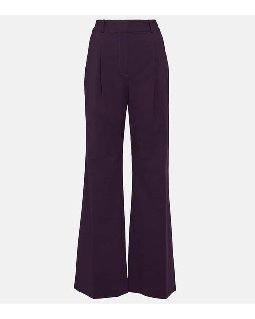 Pantaloni Ollie in misto lana a gamba larga di Veronica Beard in Purple