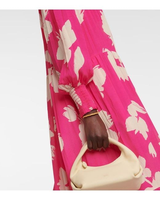 Velvet Pink Luella Printed Maxi Dress
