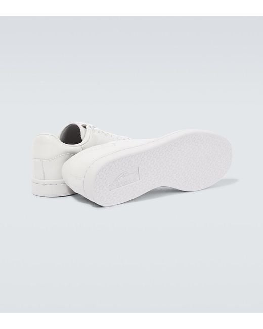 Raf Simons White Orion Leather Sneakers for men