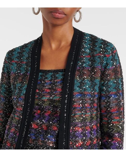 Missoni Black Sequin-Embellished Cardigan