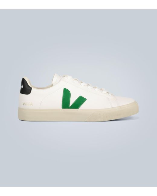 Veja White Campo Chrome-free Leather Sneakers