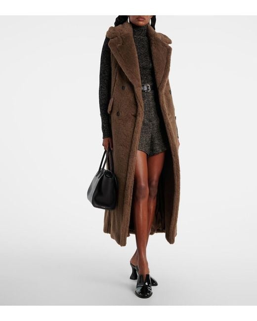 Max Mara Brown Mantel Aus Alpakawolle, Wolle Und Seide