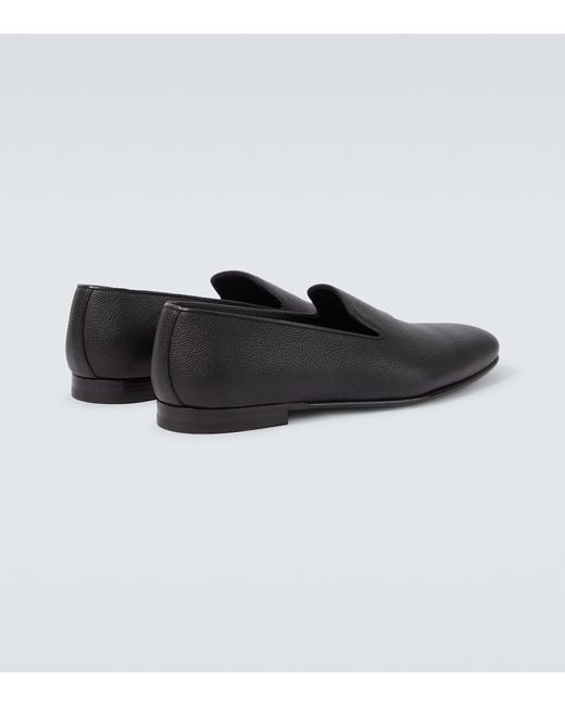 Manolo Blahnik Slip-Ons Kate Aus Leder in Black für Herren
