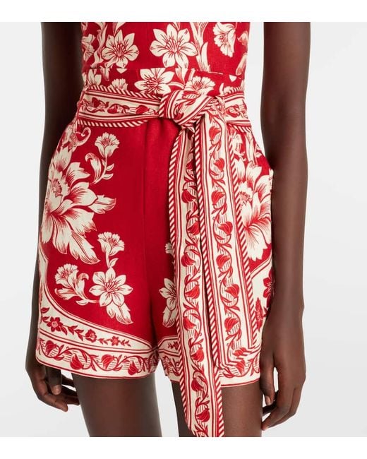 Combi-Short Guanacaste En Lin Melange Farm Rio en coloris Red