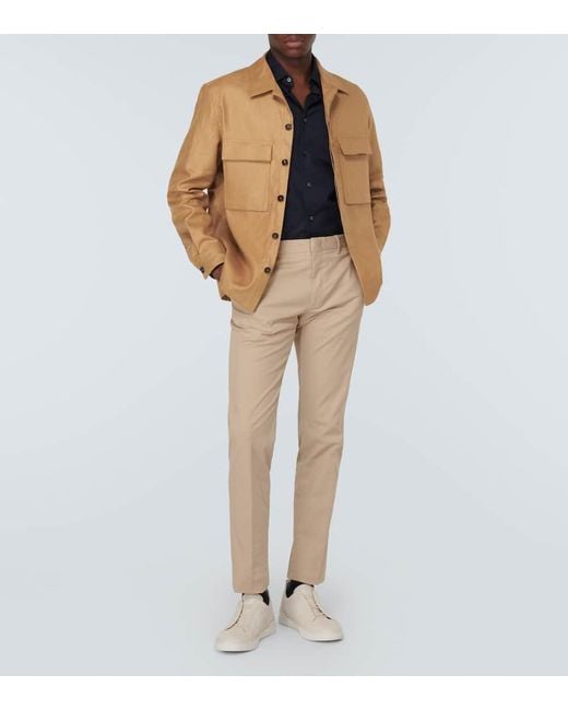 Zegna Oxford-Hemd Aus Baumwolle in Blue für Herren