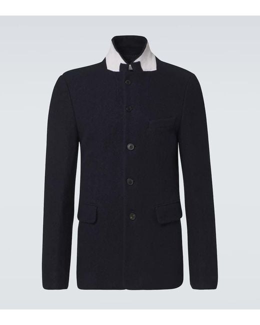 Dries Van Noten Blazer Aus Wolle in Blue für Herren