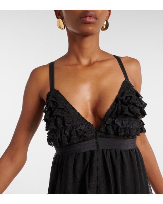 Dorothee Schumacher Black Beautiful Dream Cotton And Silk Maxi Dress