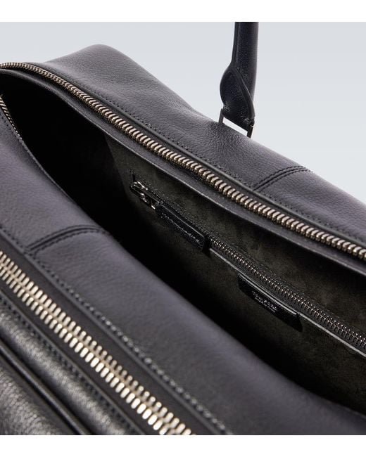 Bolso De Viaje De Piel Con Logo Tom Ford de hombre de color Black