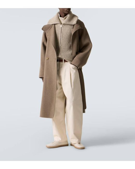 Lemaire Natural Alpaca And Yak Wool Zip-Up Cardigan for men
