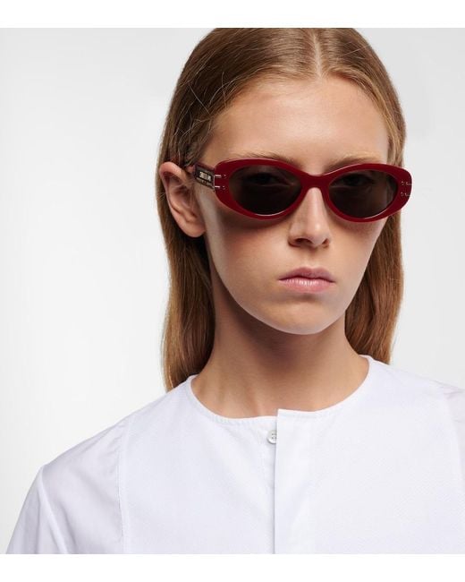 Dior Brown Diorsignature B8U Oval Sunglasses