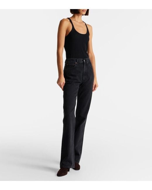 Agolde Blue Leena Mid-Rise Flared Jeans