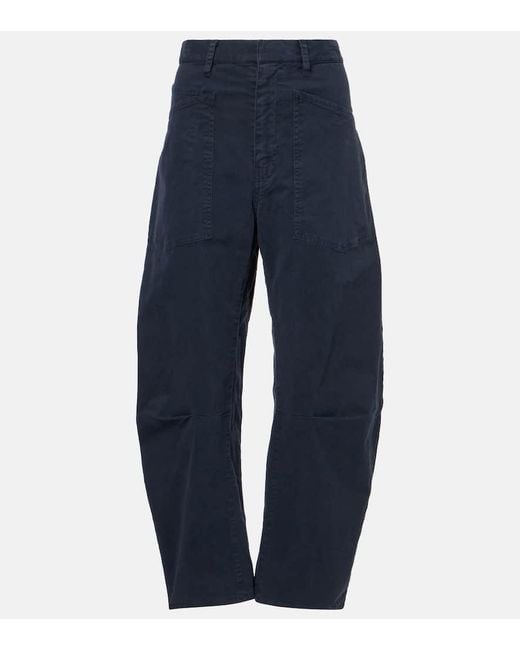 Pantaloni A Gamba Larga Shon di Nili Lotan in Blue