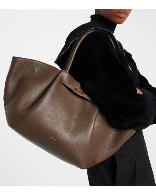 DeMellier London Brown New York Leather Tote Bag
