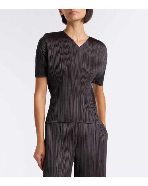 Pleats Please Issey Miyake Black Monthly Colors: August Pleated Top