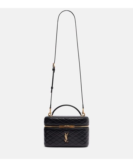 Saint Laurent White Gaby Large Leather Vanity Bag