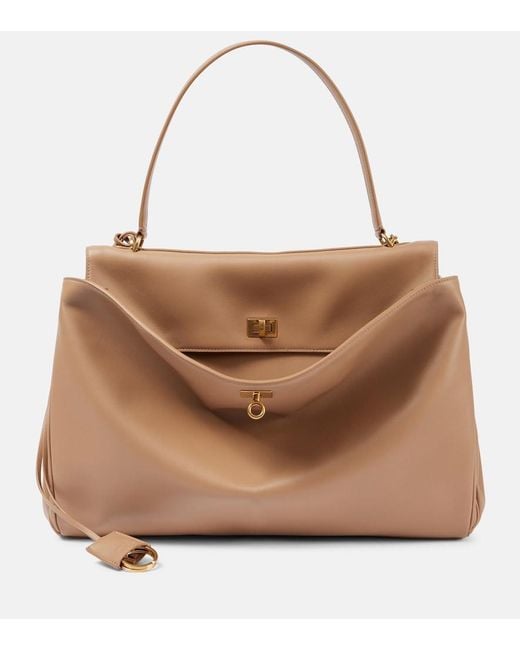 Balenciaga Brown Rodeo Large Leather Shoulder Bag