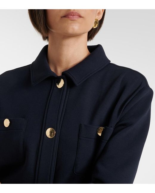 Max Mara Blue Cotton-Blend Jacket