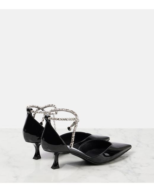 Escarpins Stevie 30 En Cuir Verni A Ornements Jimmy Choo en coloris Black