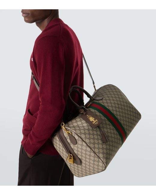 Gucci Brown Savoy Medium Duffel Bag for men