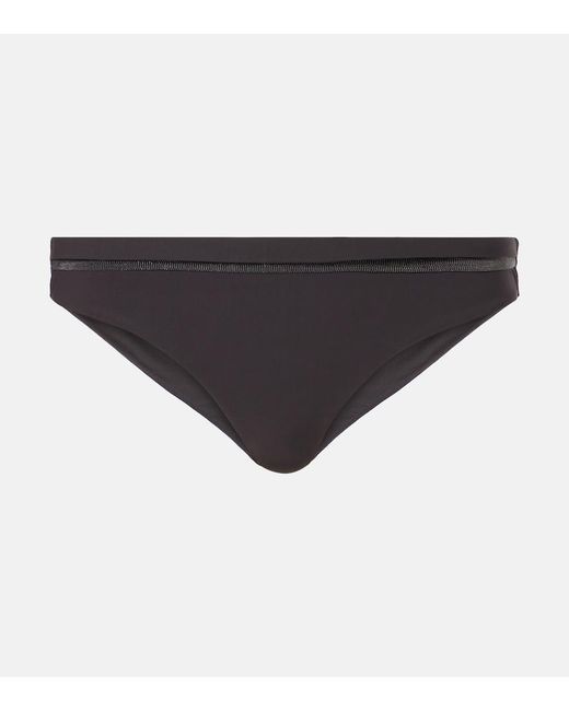 Brunello Cucinelli Black Monili Bikini Bottoms