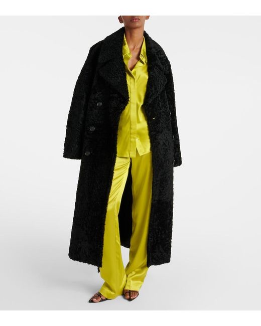 Joseph Yellow Brunel Silk Satin Blouse