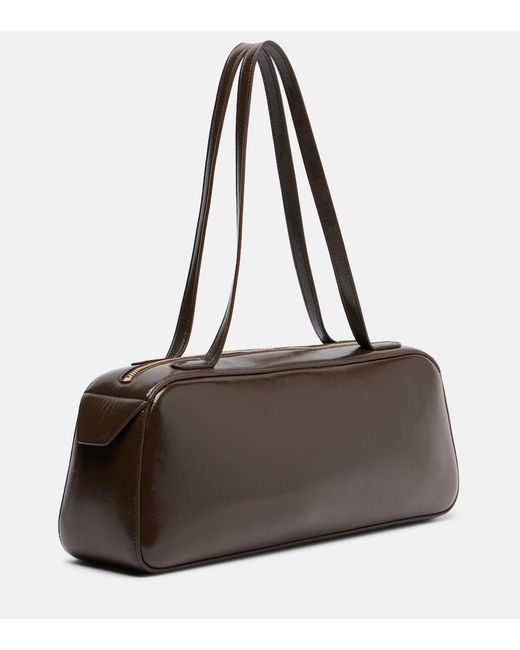 Khaite Brown Simona Leather Shoulder Bag