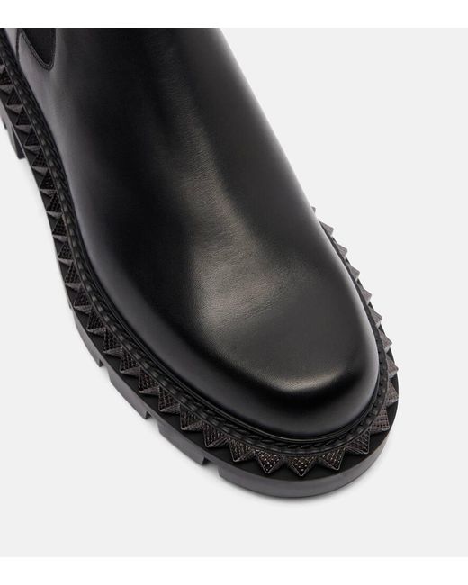 Christian Louboutin Black Emilia Pyraclou Embellished Leather Chelsea Boots