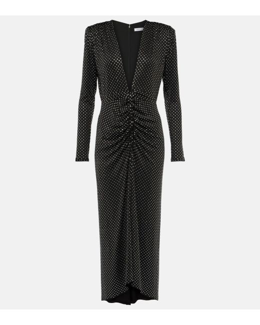 Veronica Beard Black Rhinestone-embellished Maxi Dress