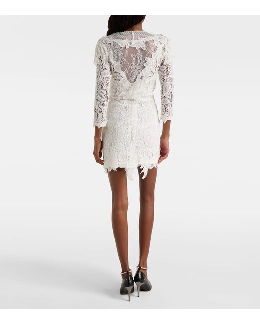 Isabel Marant White Minikleid Rubiana Aus Spitze