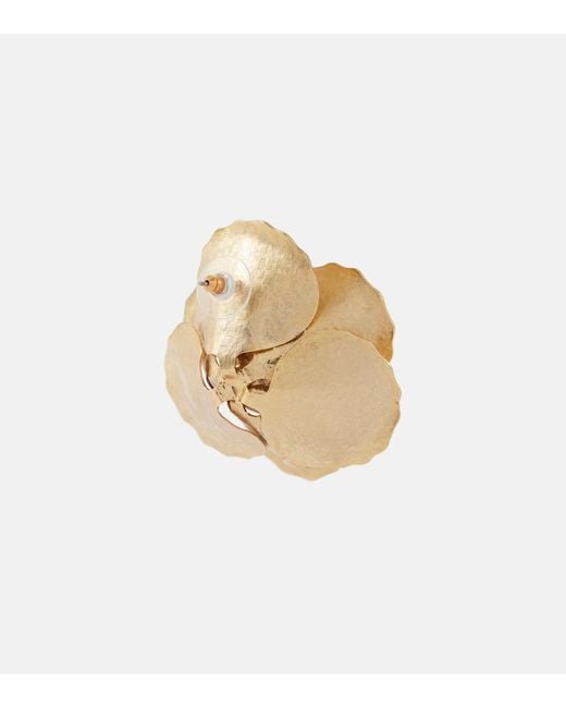 Jennifer Behr Metallic Gladiolus 18Kt-Plated Earrings