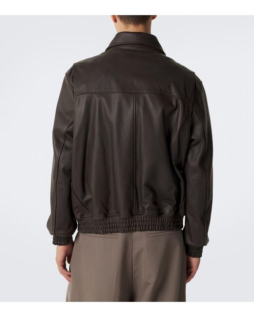 Arma Black Bari Leather Blouson Jacket for men