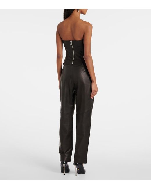 The Sei Black Leather Bustier
