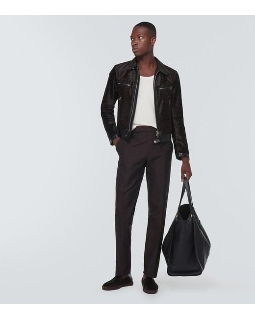 Tom Ford Black Leopard-Printed Espadrilles for men