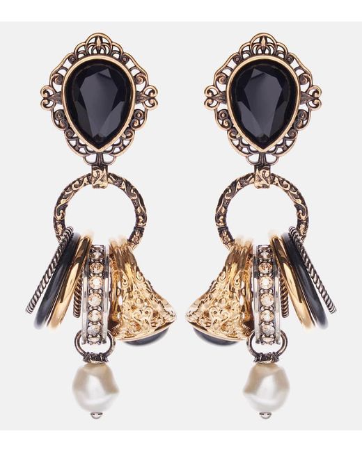 Chloé Metallic Antique Drop Earrings
