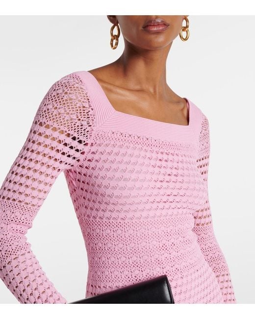 Tom Ford Pink Crochet Minidress