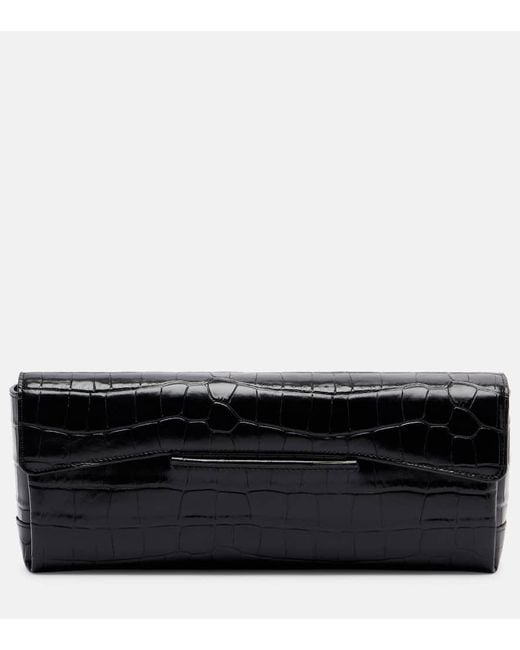Clutch T-Clutch Small De Piel Grabada Totême  de color Black