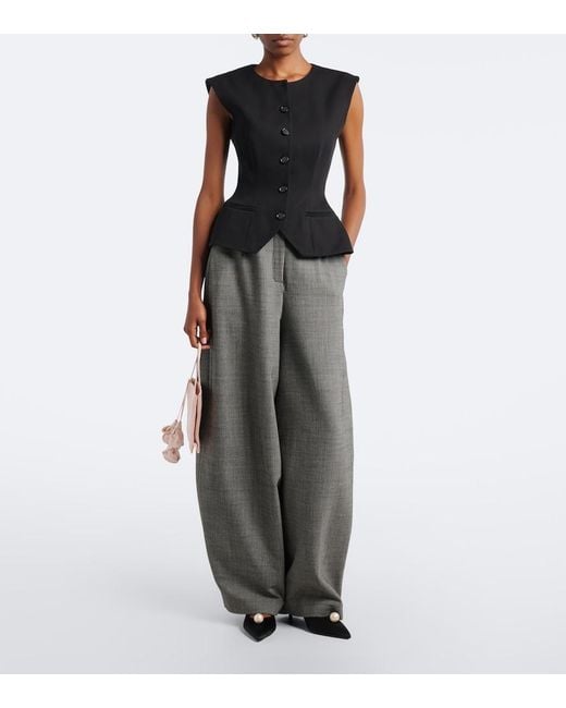 Magda Butrym Black Silk And Cashmere Vest