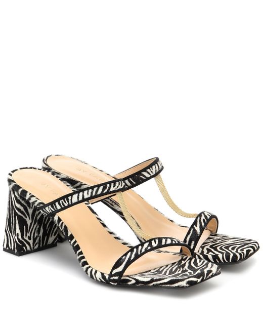 By Far Multicolor Chloé Zebra-print Calf Hair Sandals
