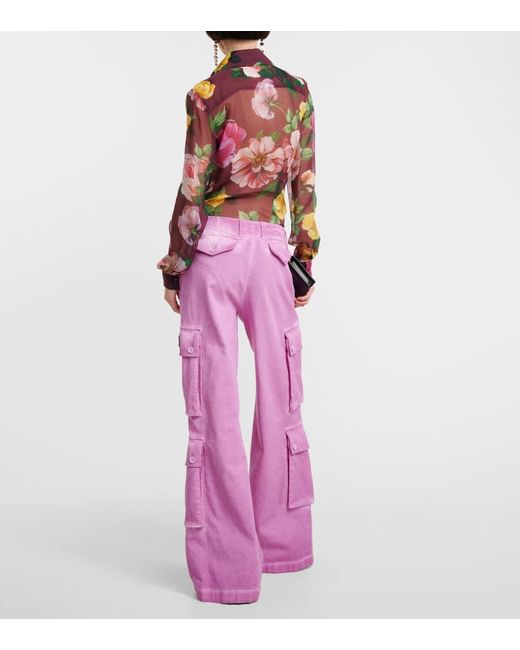Dolce & Gabbana Pink Cargo Trousers