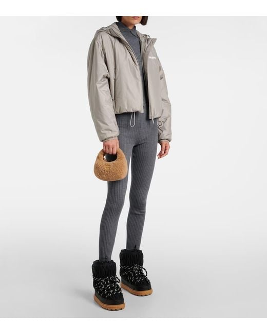 Miu Miu Gray Wattierte Jacke