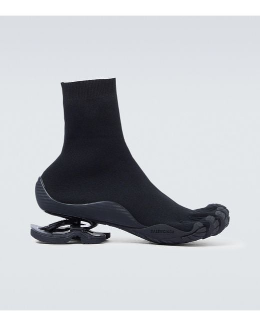 Balenciaga Black Vibram X High-top Toe Sneakers for men