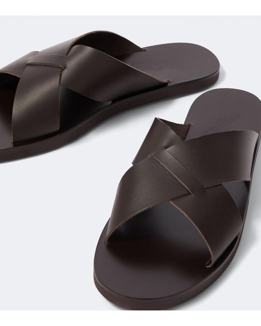Ancient Greek Sandals Brown Bios Leather Sandals for men