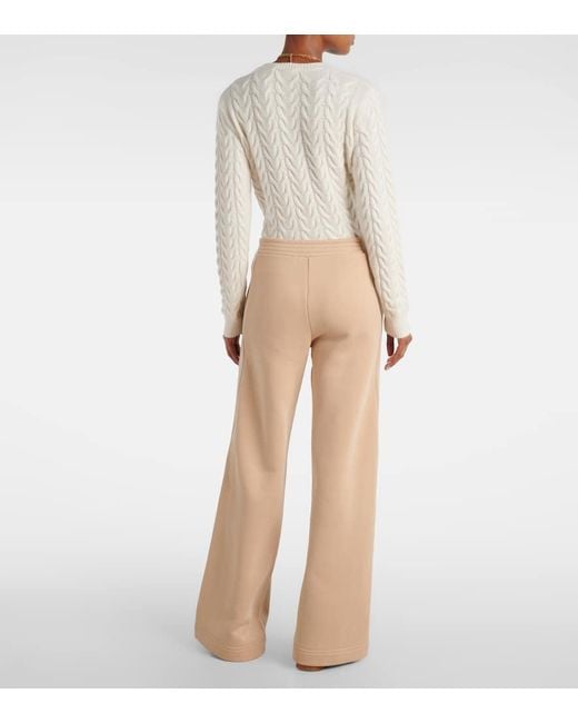 Max Mara Natural Ifrem High-Rise Cotton Wide-Leg Pants