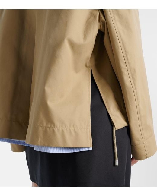 Chaqueta De Gabardina De Algodon Con Anagrama Loewe de color Natural