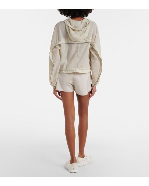 Adidas By Stella McCartney Natural Gathered Hooded Track Jacket