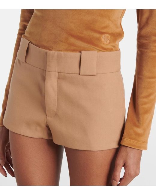 Chloé Natural Virgin Wool Shorts