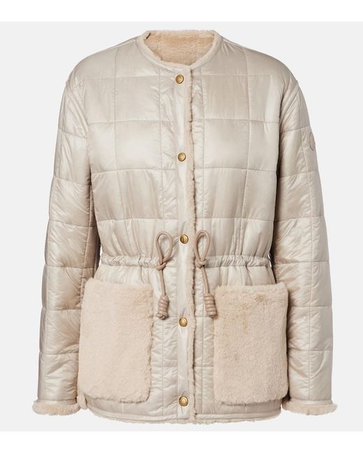 Moncler Natural Tipule Quilted Reversible Down Jacket