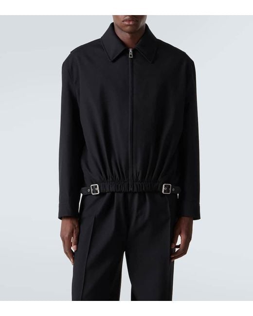 Loewe Blouson Aus Wolle Mit Leder in Black für Herren
