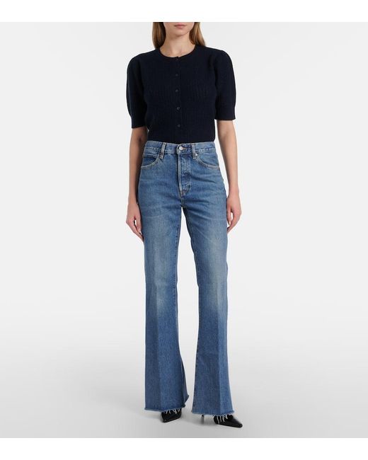 FRAME Blue Lax Wide-Leg Jeans
